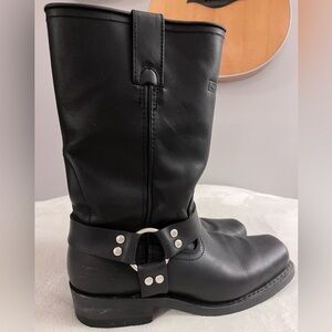 X Element Black Leather Men's Riding Boots